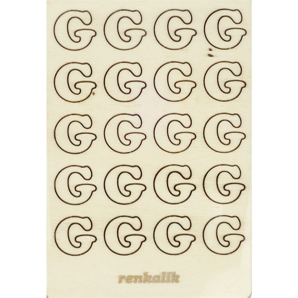 Set lettere in legno G