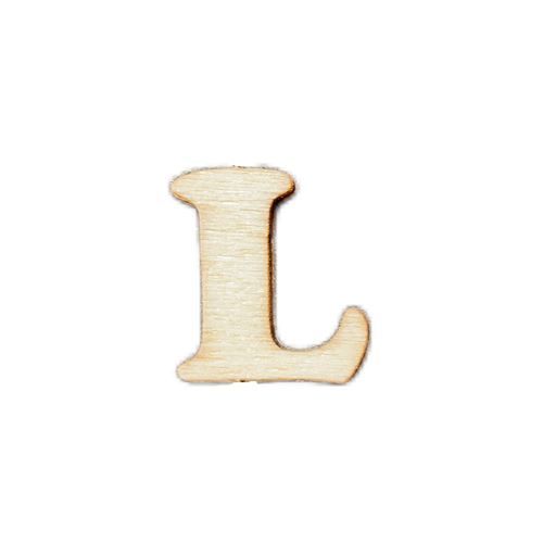 Lettera L in legno 2 cm