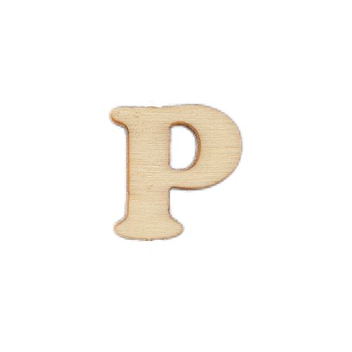 Lettera P in legno 2 cm