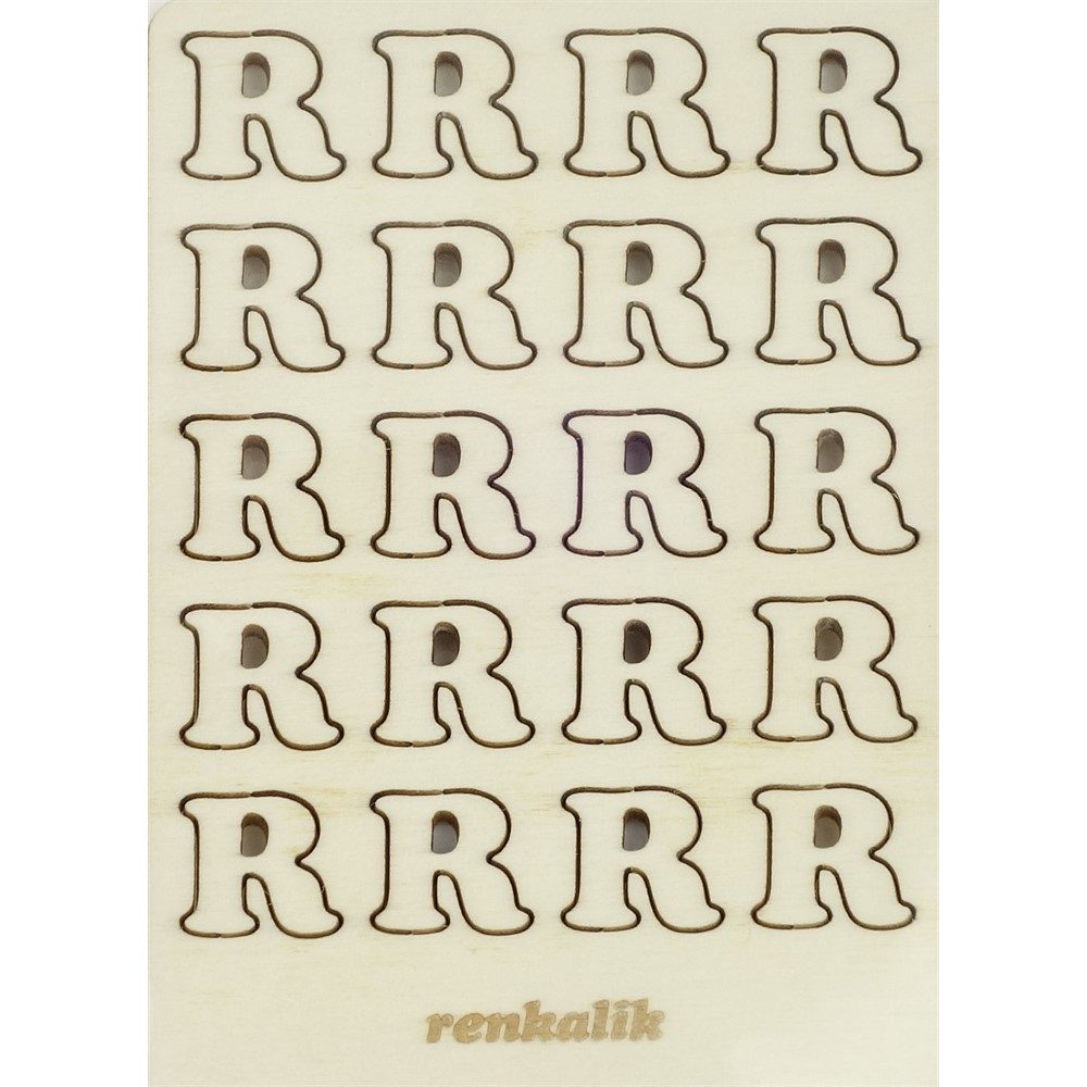 Set lettere in legno R