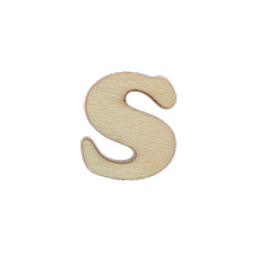 Lettera S in legno 2 cm