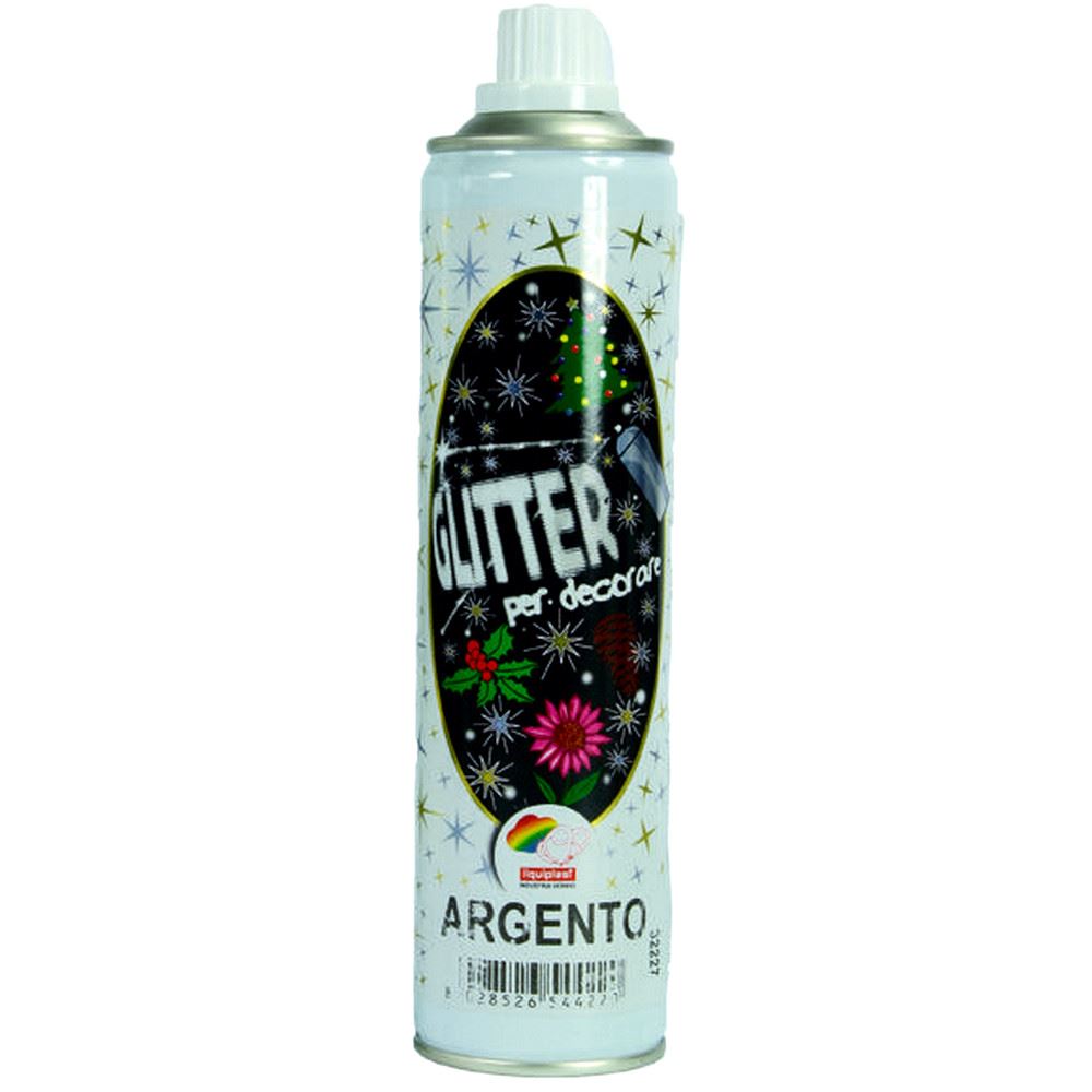 Spray Glitter Argento per decorazioni