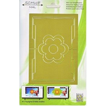 Stencil Fiore per Cartoline con Elemento scorrevole