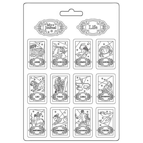 Stampo Morbido Cosmos Infinity Zodiaco A4