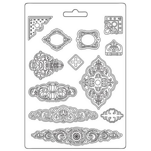 Stampo Morbido Vintage Library targhette