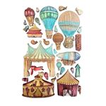 Stampo in Silicone Alice in Christmas circo e mongolfiere