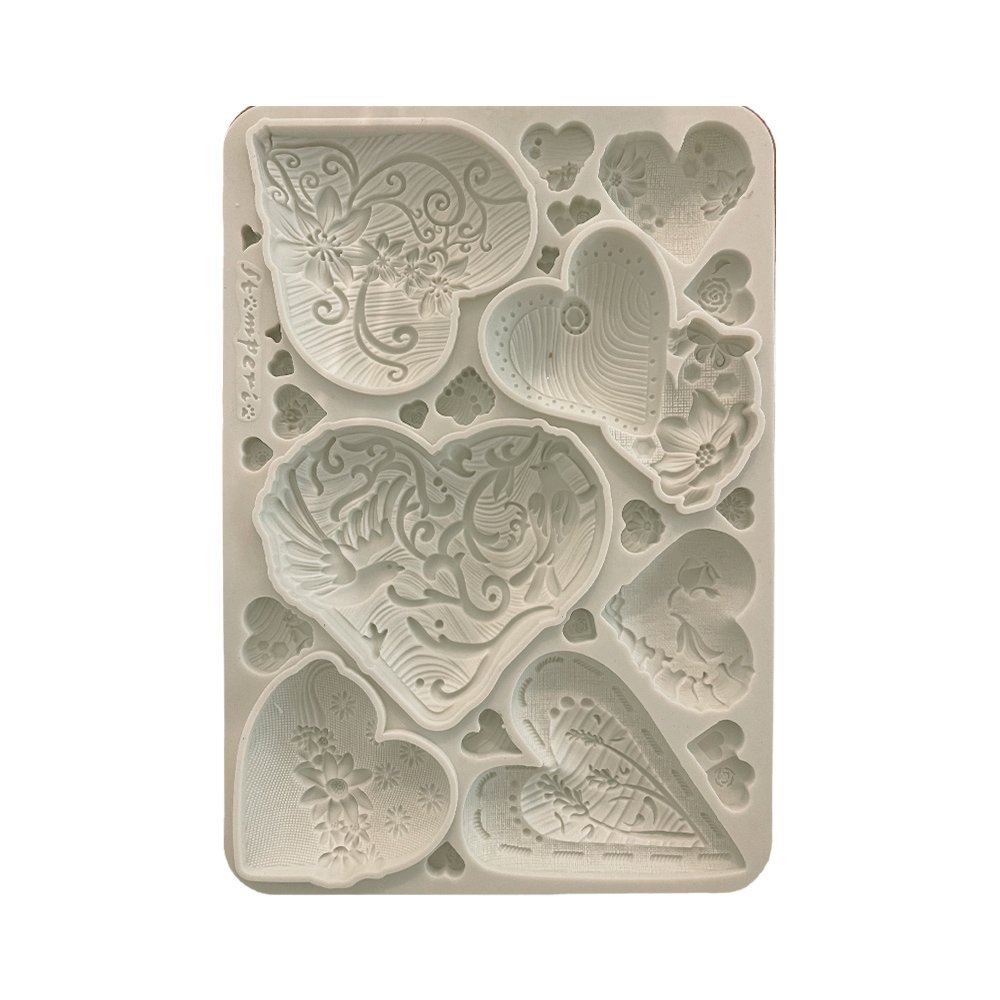 Stampo in Silicone Alice in Christmas cuori semplici