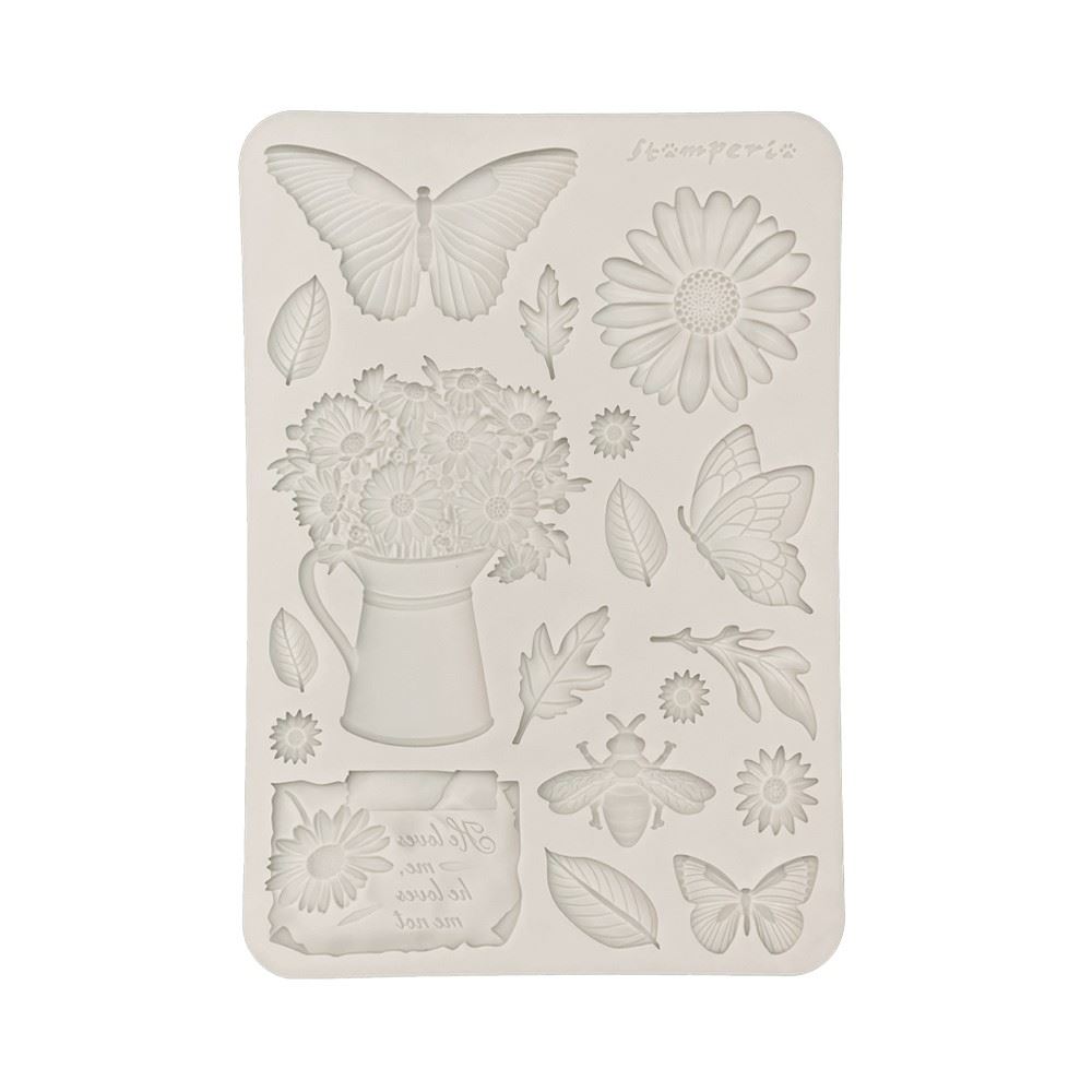 Stampo in Silicone Daisy Art margherite e farfalla