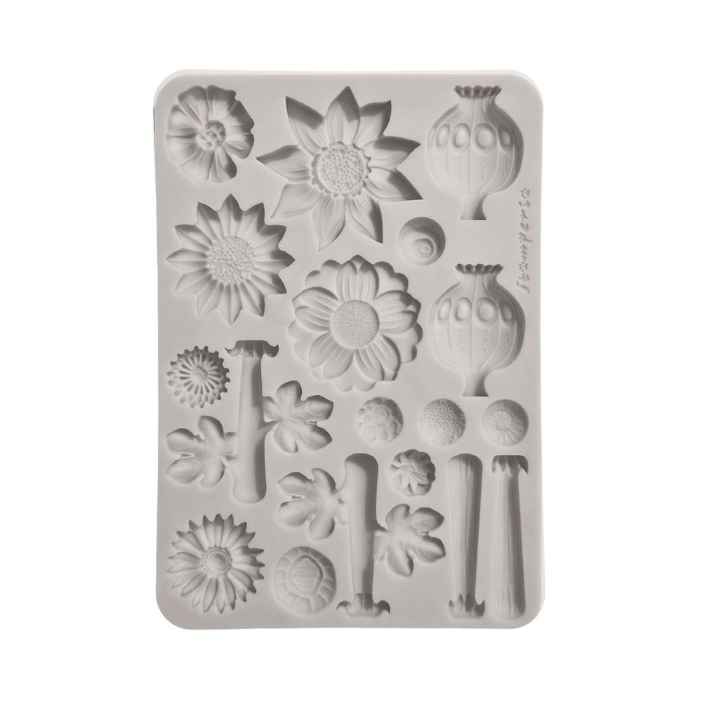 Stampo in Silicone Furry Friends 2 fiori