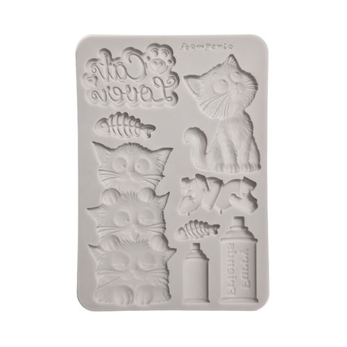 Stampo in Silicone Furry Friends 2 gatti