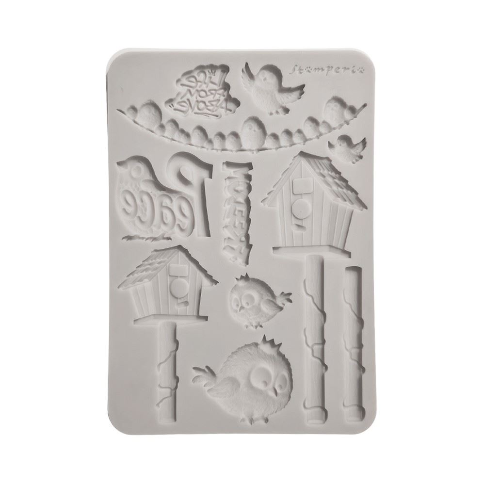 Stampo in Silicone Furry Friends 2 uccellini