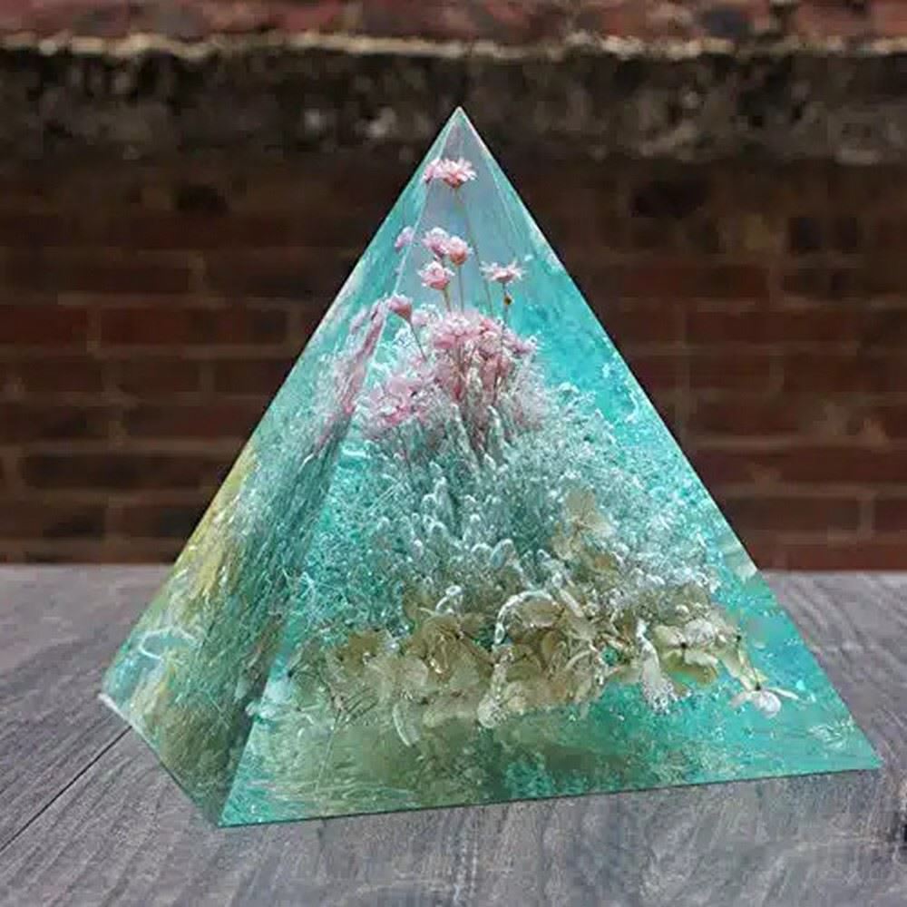 LEIDJGUN Stampi a piramide in silicone per resina, stampi in silicone a piramide per orgonite, orgonite, orgonite, ornamento, resina