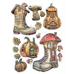 Stampo in Silicone Whispering Woods stivali e casetta zucca