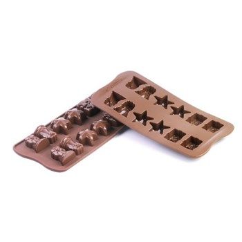 Stampo in silicone Campane Stella e Pacchetti regalo