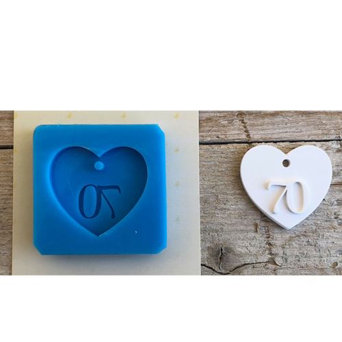 Stampo in silicone Festeggiamo 70