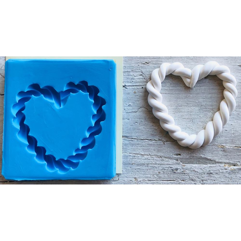 Stampo in silicone Intreccio Cuore