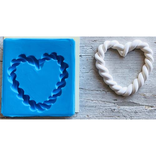 Stampo in silicone Intreccio Cuore