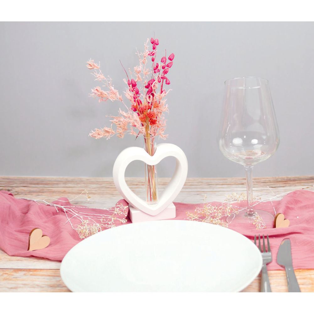 Stampo in silicone Vaso Cuore con provetta