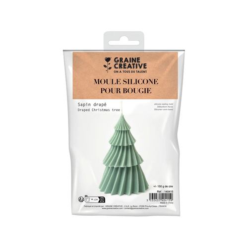 Stampo in silicone per candela Abete natalizio drappeggiato