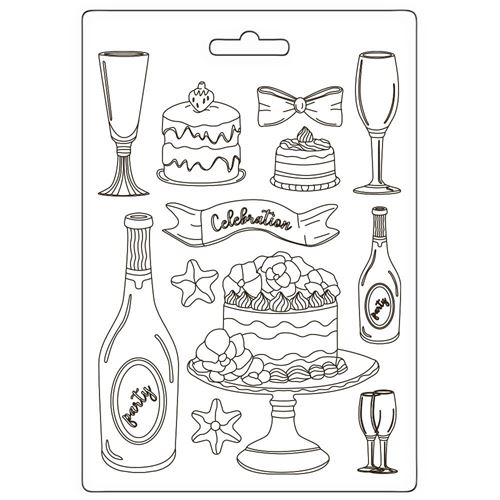 Stampo morbido A5 Masquerade calici e dolciumi