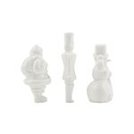 Statuine Babbo Natale Soldatino Pupazzo di Neve in resina