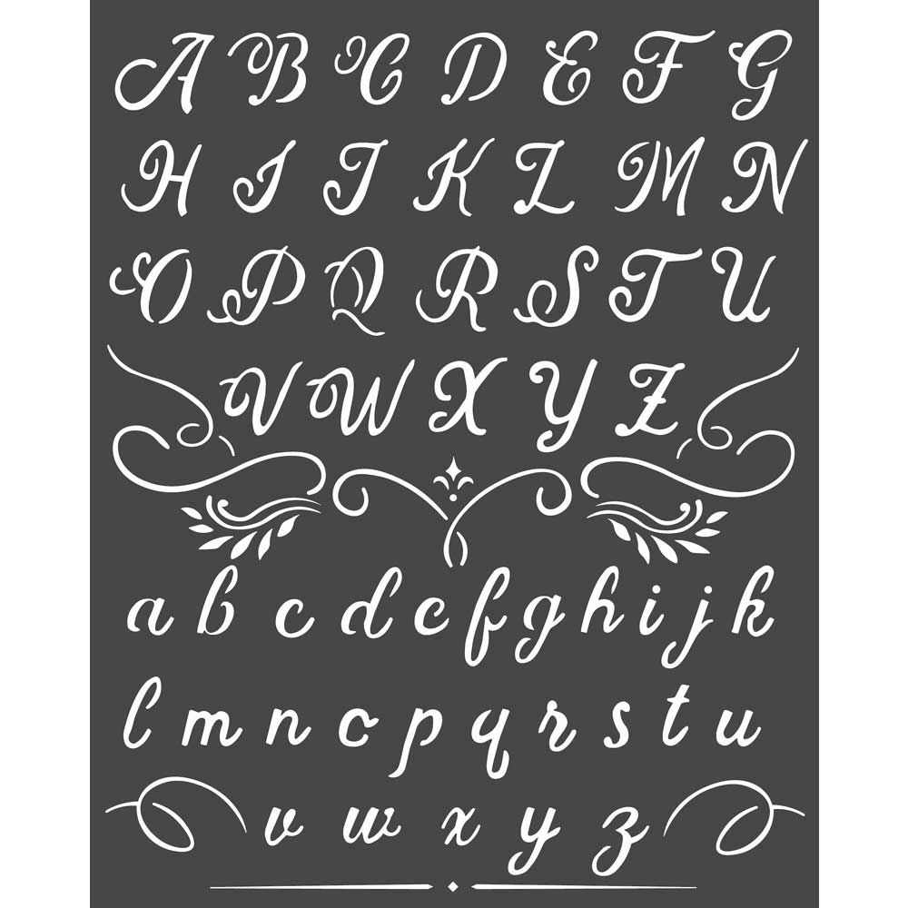 Stencil Alfabeto Calligraphy
