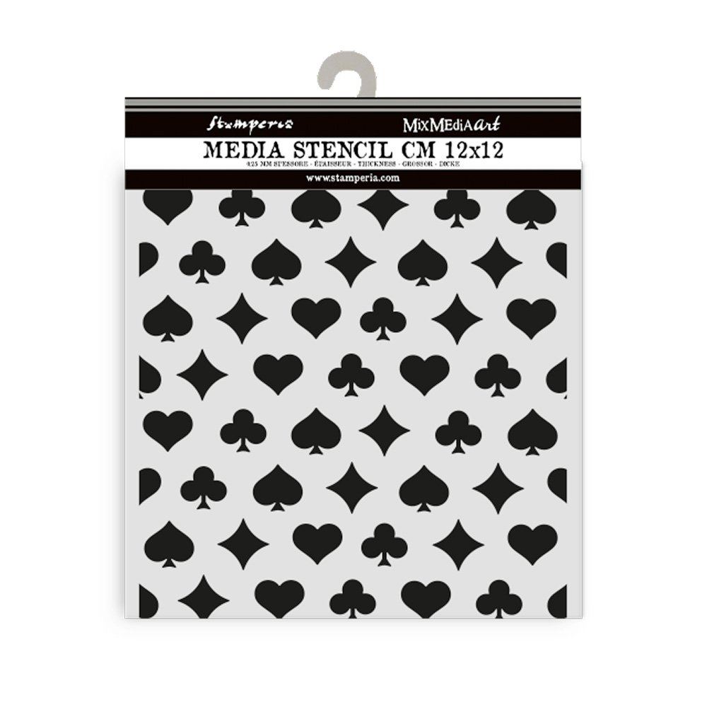 Stencil Alice in Christmas poker cards