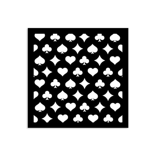 Stencil Alice in Christmas poker cards