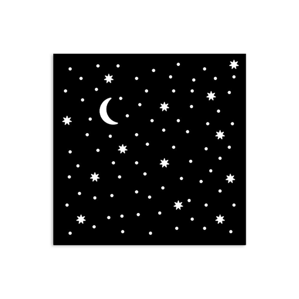 Stencil Alice in Christmas stelle e luna