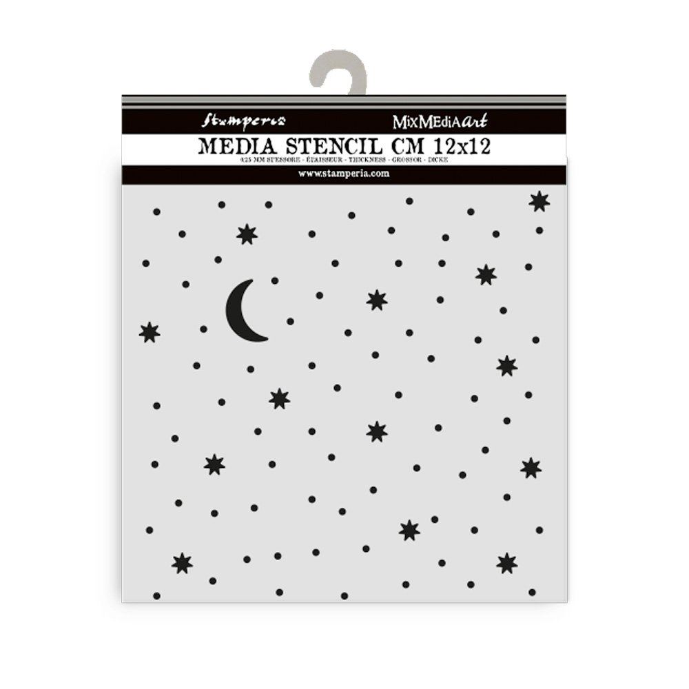 Stencil Alice in Christmas stelle e luna