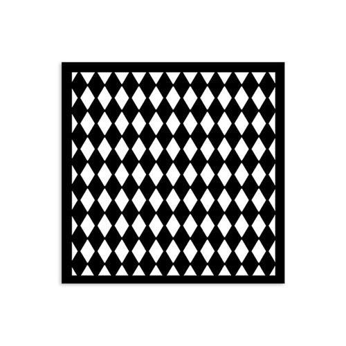 Stencil Alice in Christmas texture a rombi