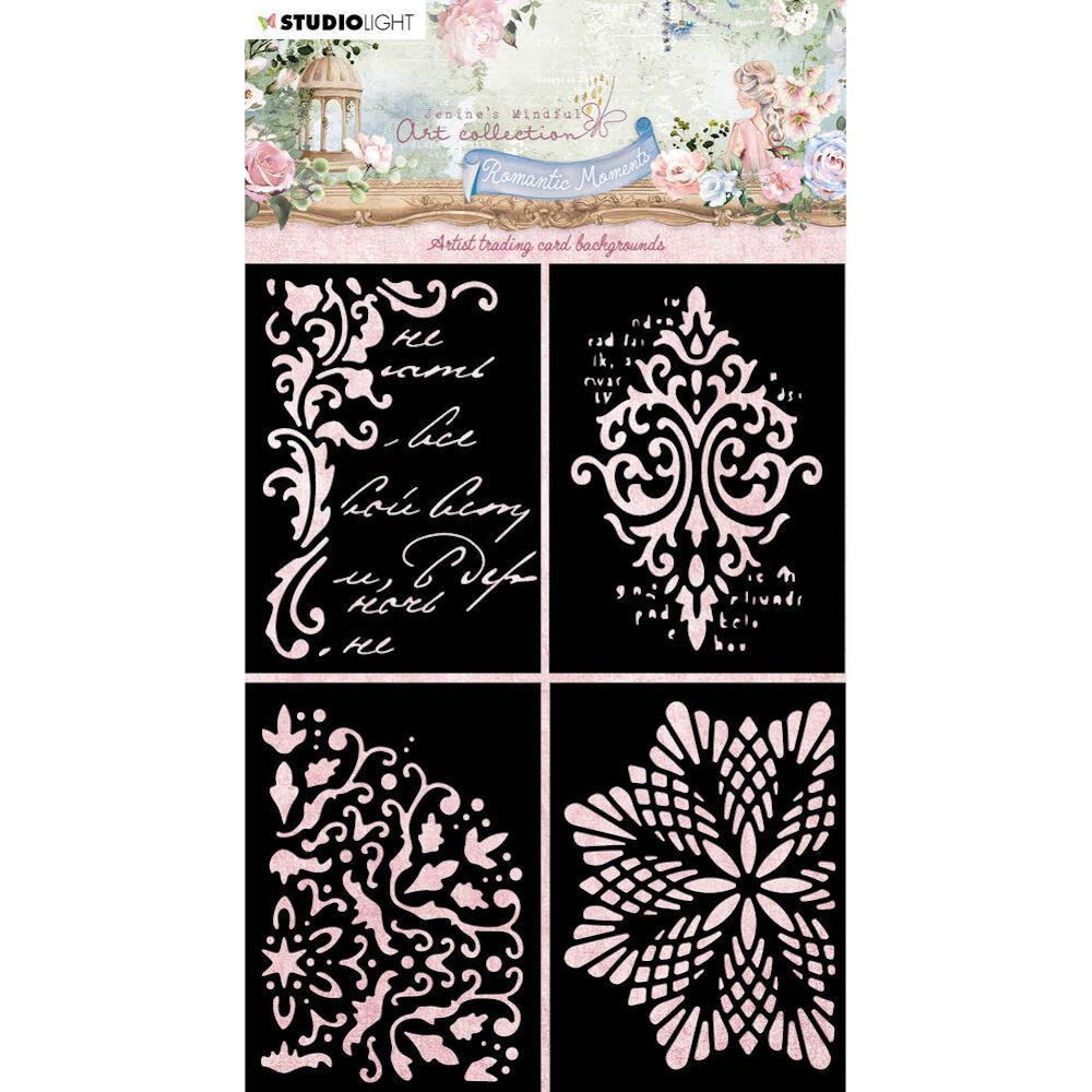 Stencil Artist Trading Card Backgrounds Mondo Fai Da Te Stencil artist trading card backgrounds mondo fai da te