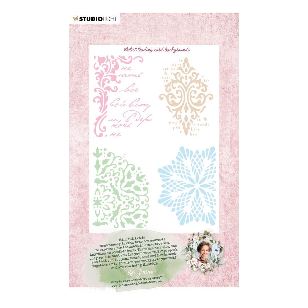 Stencil Artist Trading Card Backgrounds Mondo Fai Da Te Stencil artist trading card backgrounds mondo fai da te