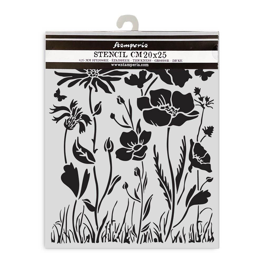 Stencil Atelier Papaveri e Fiori