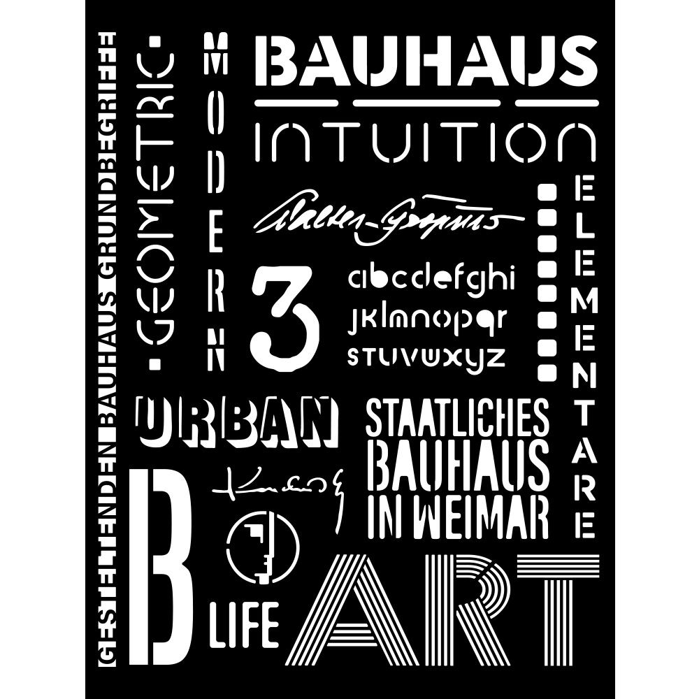 Stencil Bauhaus scritte