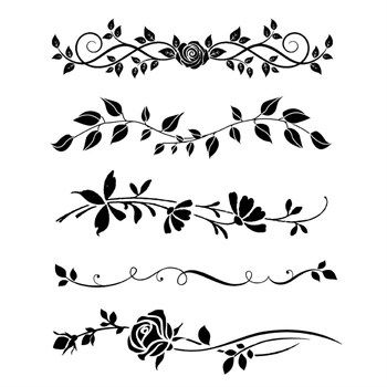 Stencil Bordure Rose