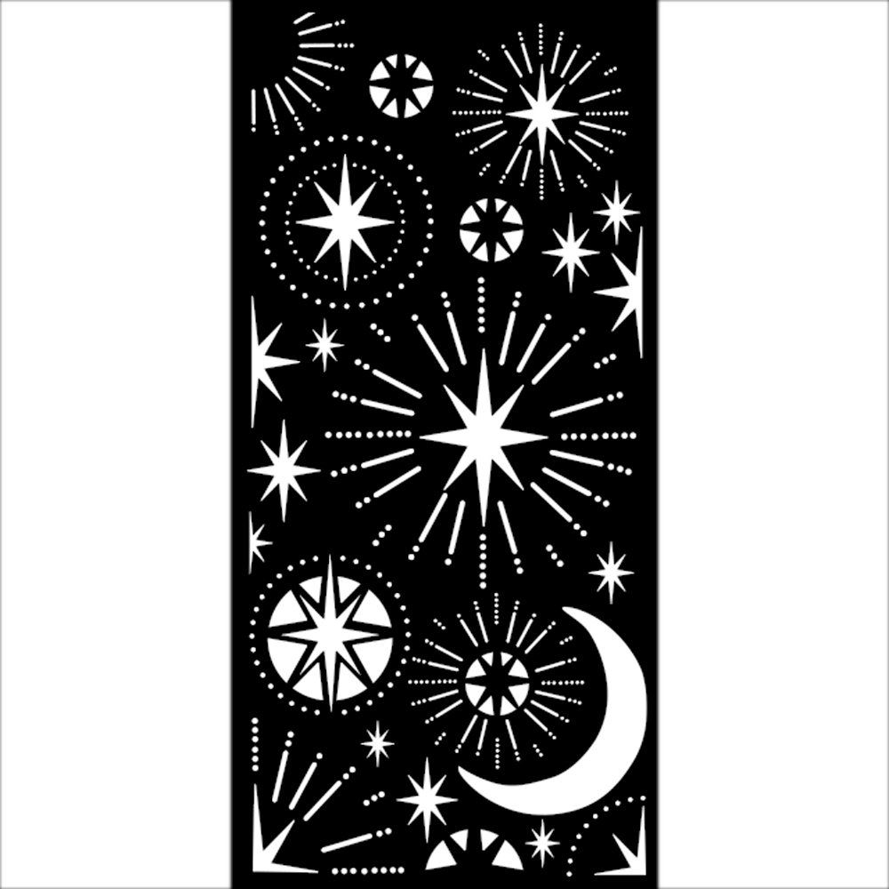 Stencil Bordure Stamperia Christmas stelle e luna