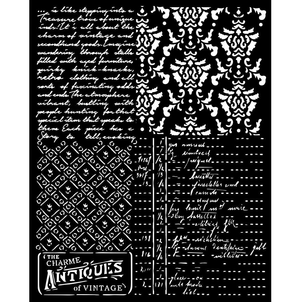 Stencil Brocante Antiques texture miste