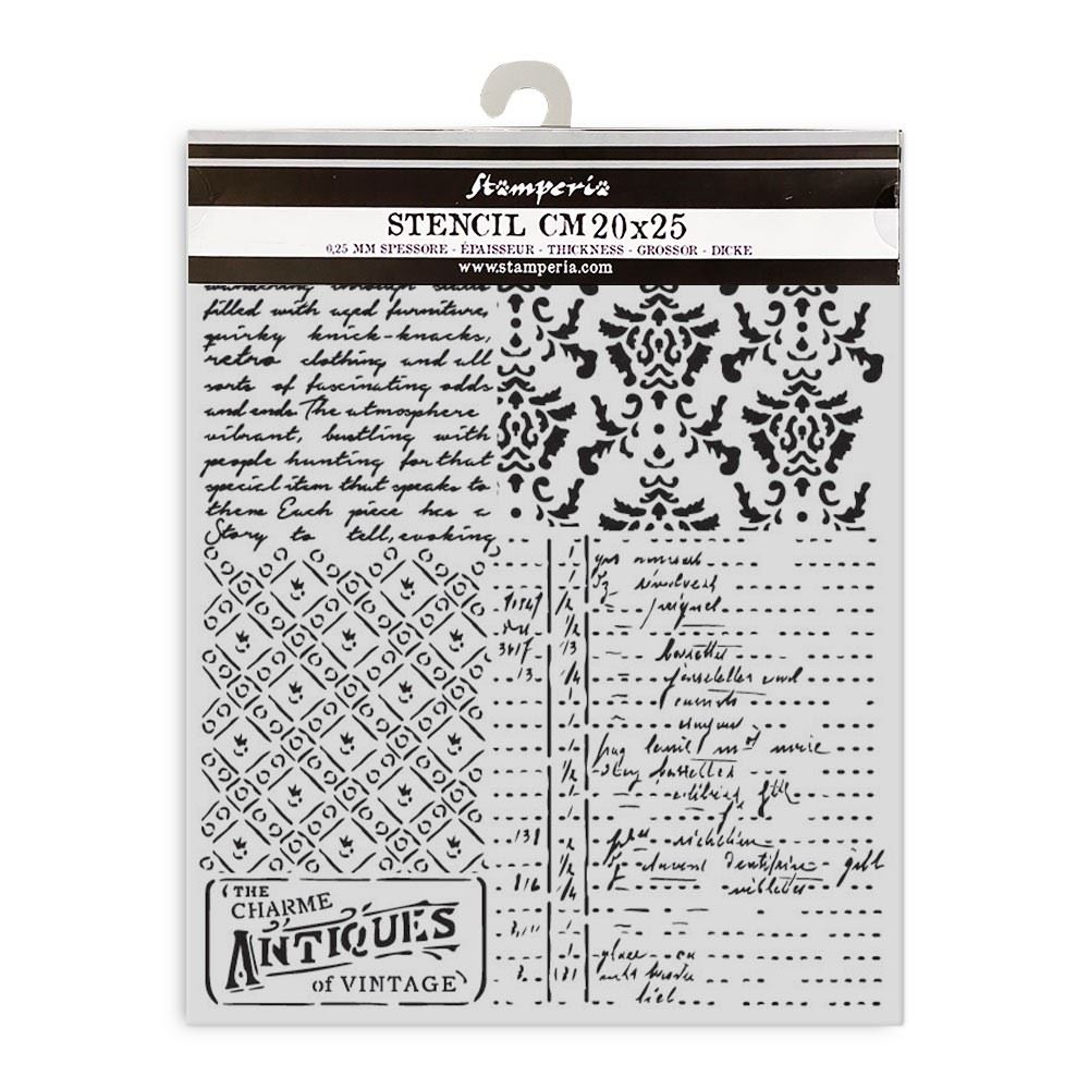 Stencil Brocante Antiques texture miste