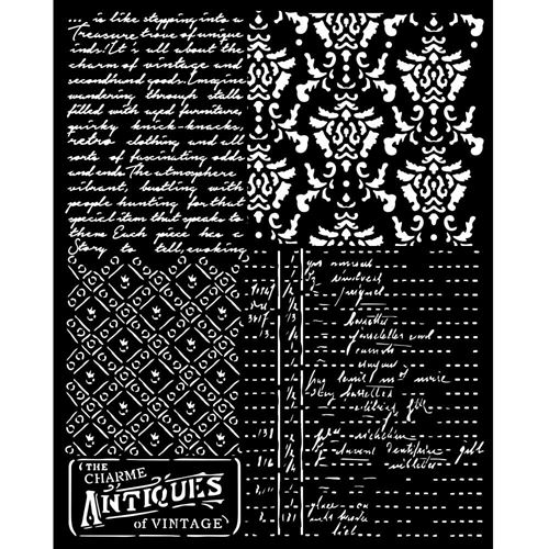 Stencil Brocante Antiques texture miste