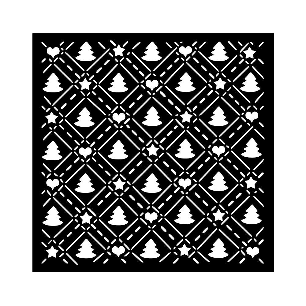 Stencil Candy Christmas texture alberi Natale