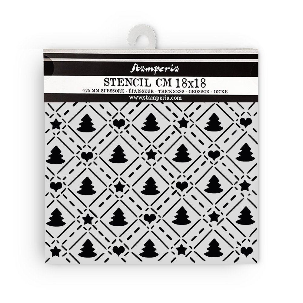 Stencil Candy Christmas texture alberi Natale