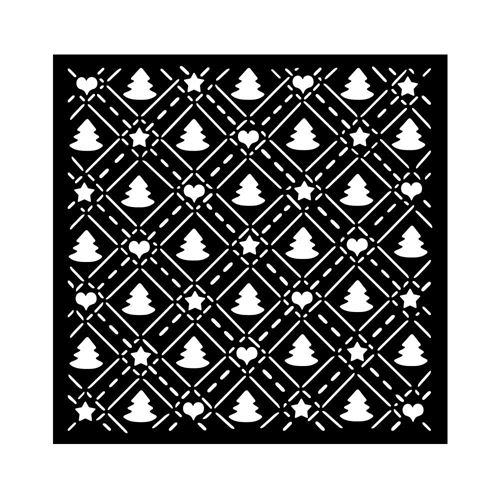 Stencil Candy Christmas texture alberi Natale