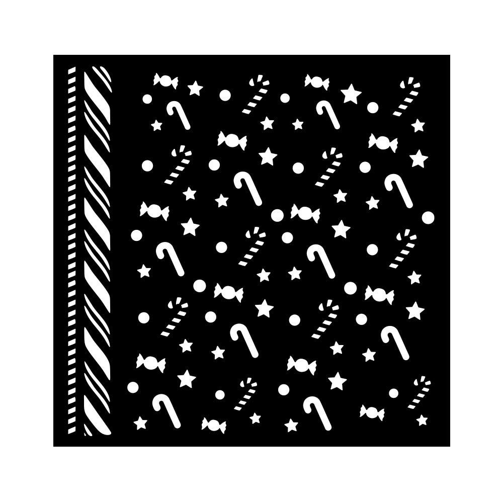 Stencil Candy Christmas texture bastoncini