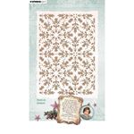 Stencil Christmas Blush Festive Damask