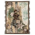 Stencil Christmas Blush Snowflake Pattern