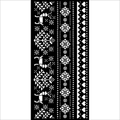 Stencil Christmas Bordura Renne