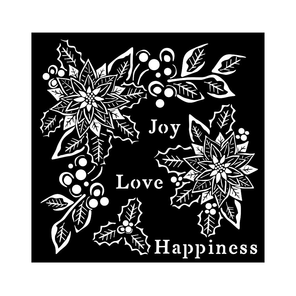 Stencil Christmas Joy, Love, Happiness