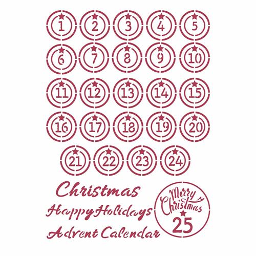 Stencil Christmas Patchwork Avvento