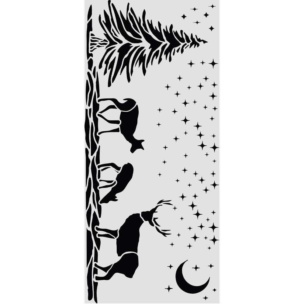 Stencil Christmas cervi